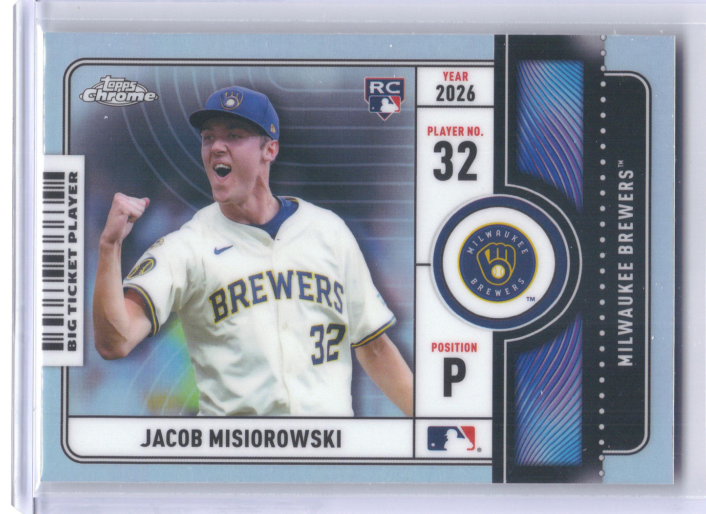 2026 Topps Chrome #BTP-2 Jacob Misiorowski Big Ticket Players Milwaukee Brewers