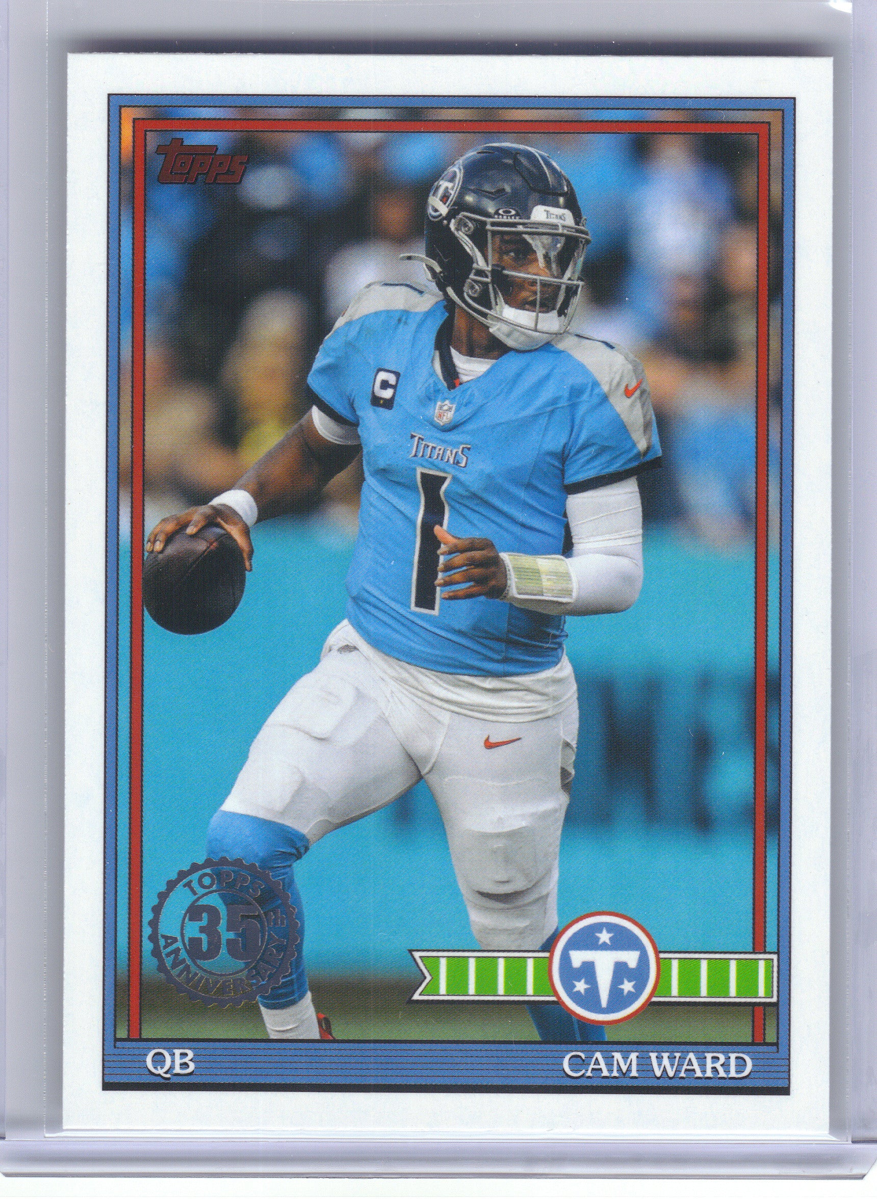 2026 Topps Flagship #91TF-30 Cam Ward 1991 Topps Flagship Football Tennessee Titans