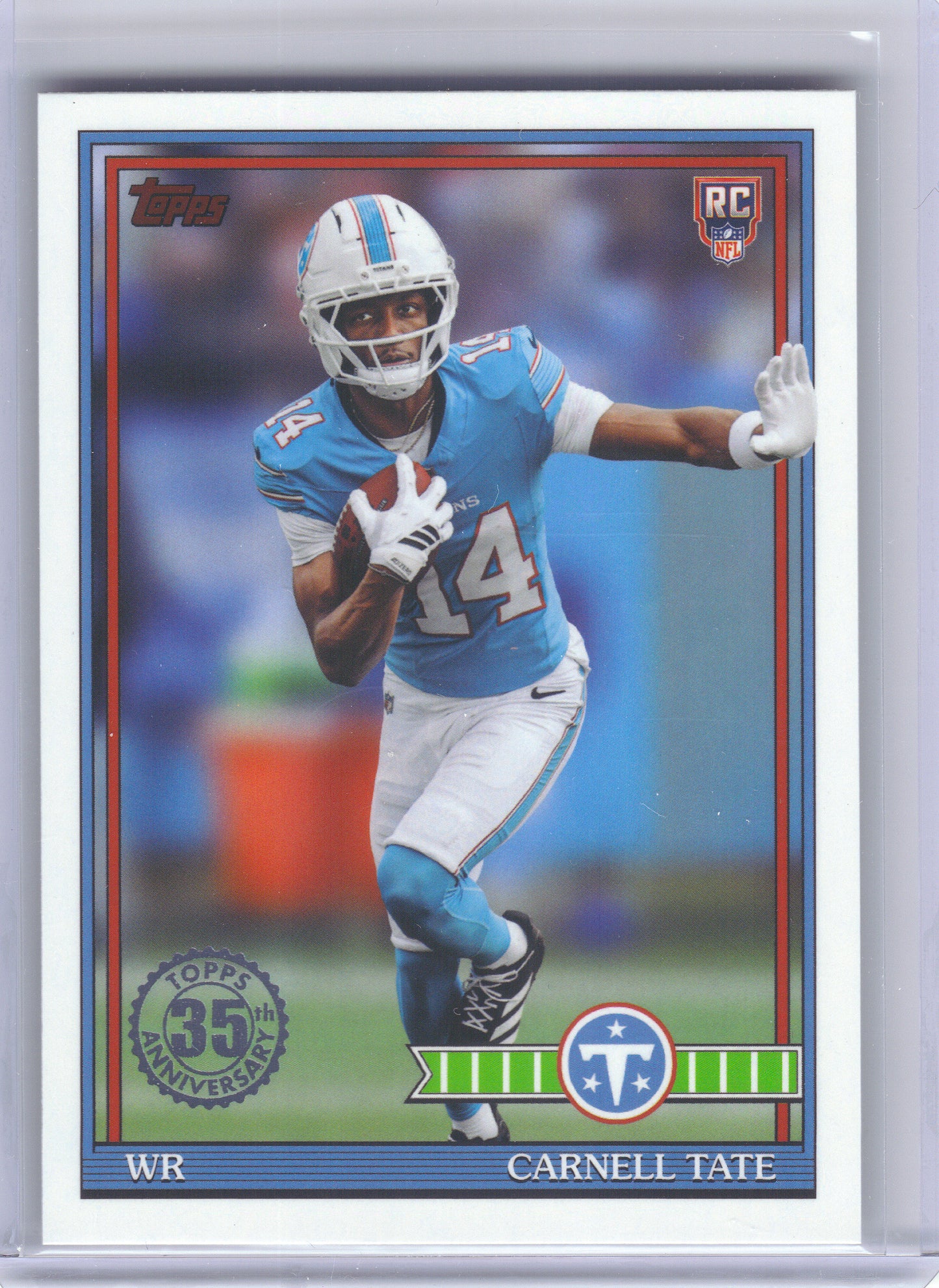 2026 Topps Flagship #91TR-18 Carnell Tate 1991 Topps Flagship Football Rookies Tennessee Titans
