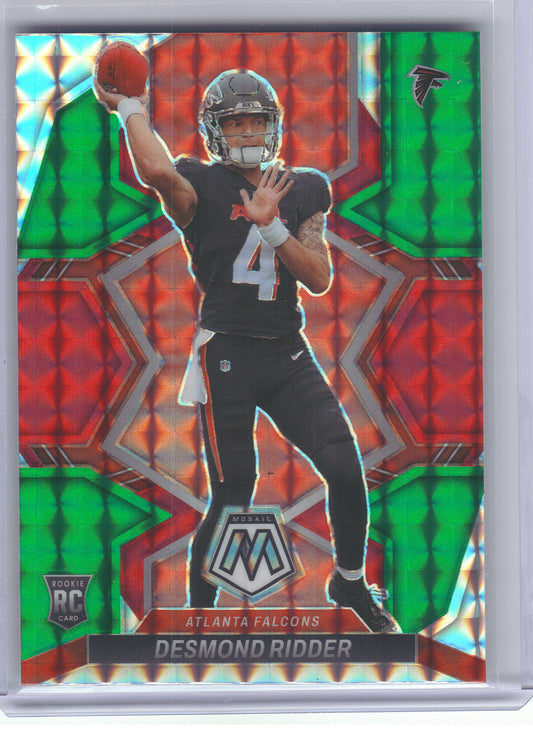 2022 Panini Mosaic #303 Desmond Ridder Mosaic Choice Red and Green Atlanta Falcons RC