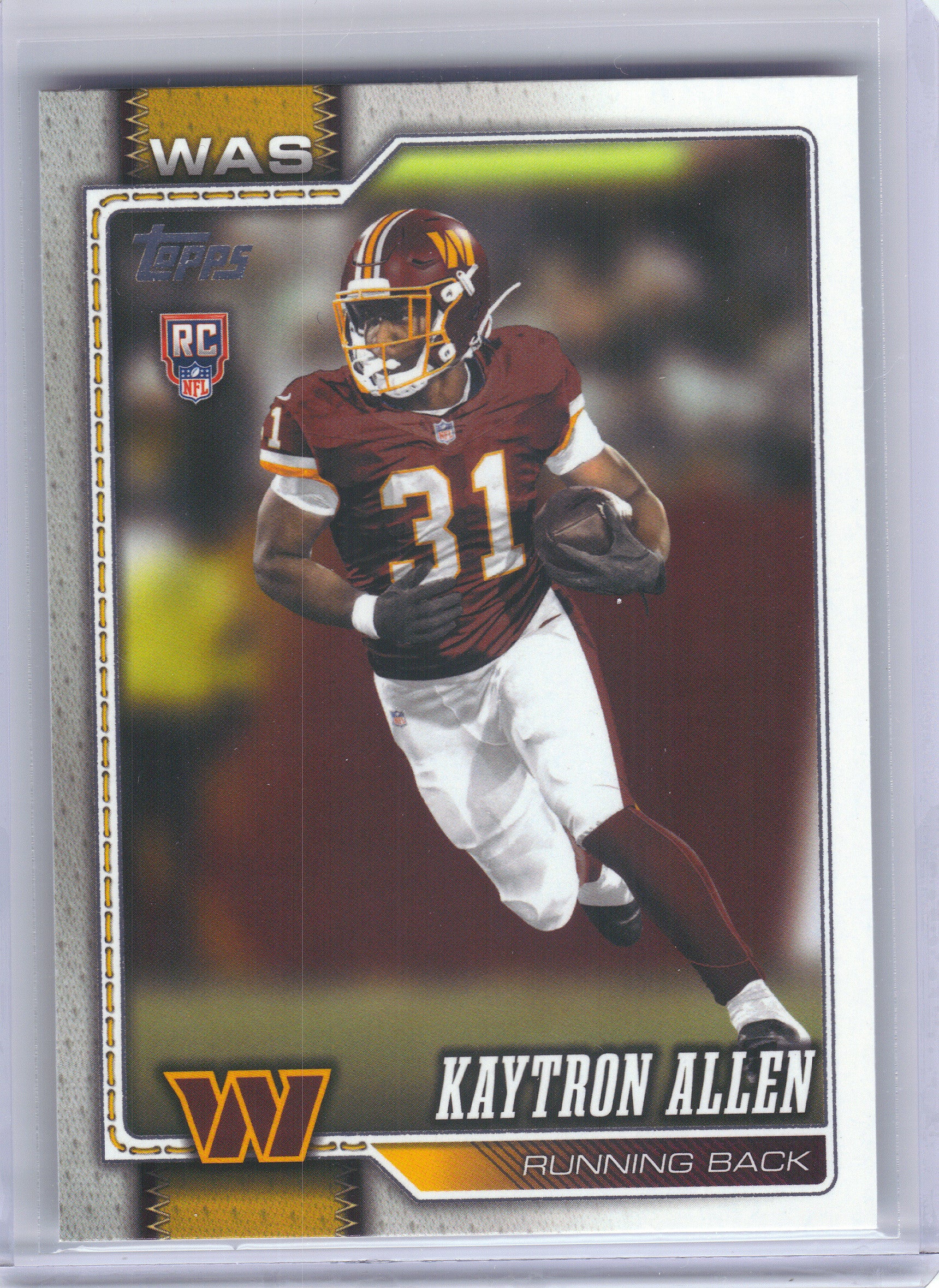 2026 Topps Flagship #315 Kaytron Allen Washington Commanders RC