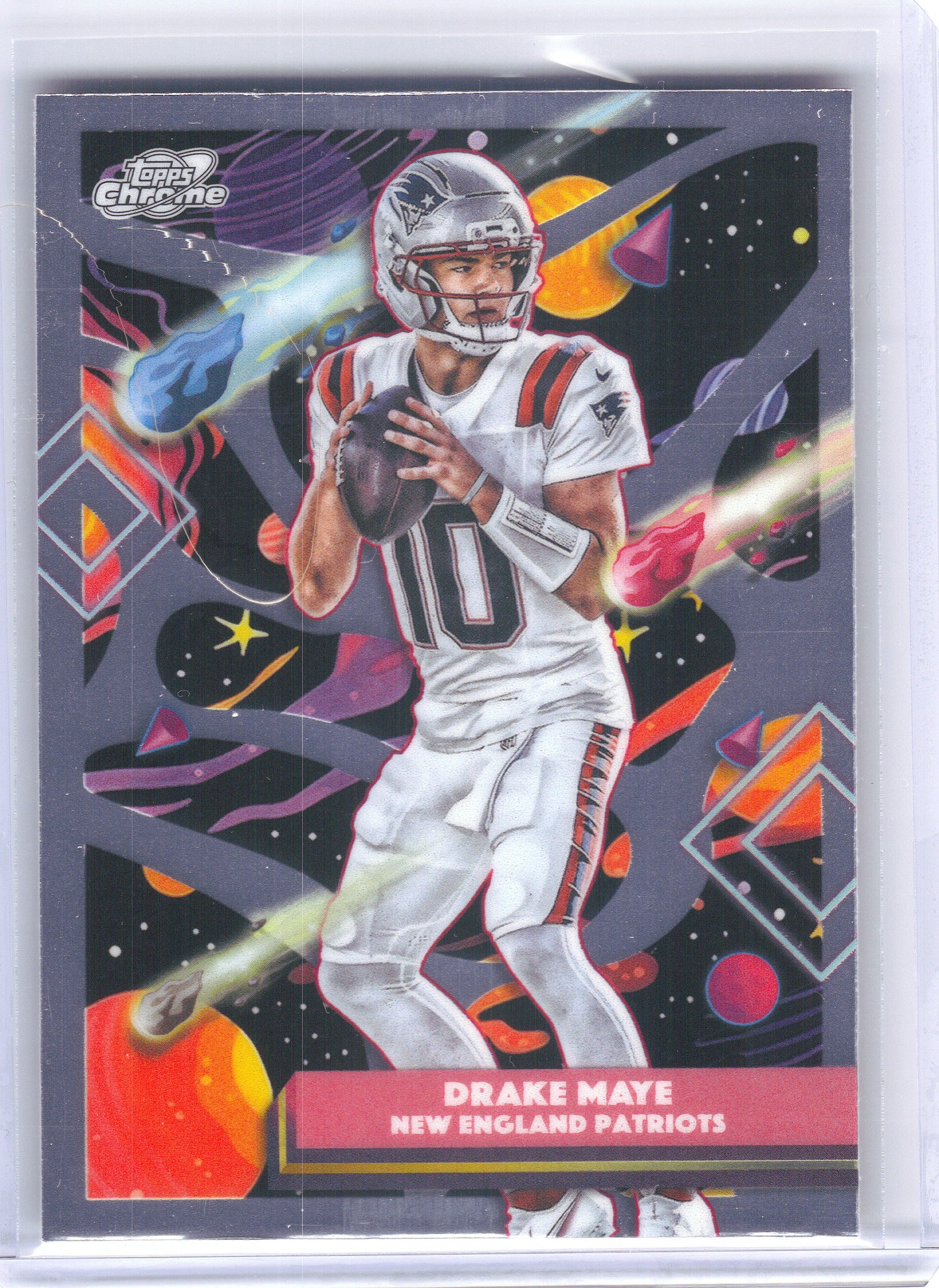 2025 Topps Chrome Cosmic #66 Drake Maye New England Patriots