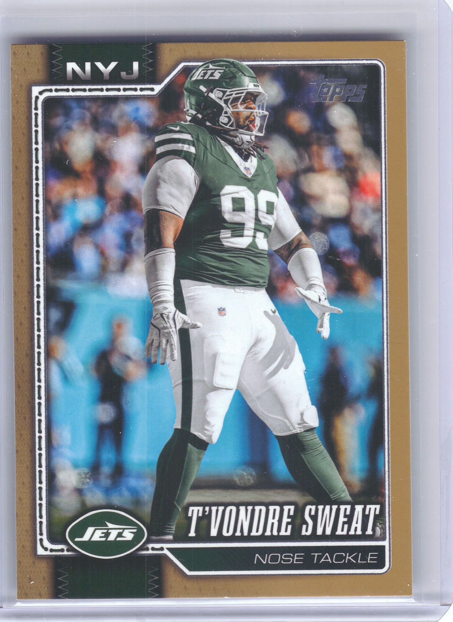 2026 Topps Flagship #256 T’Vondre Sweat Gold #/2026 New York Jets SN