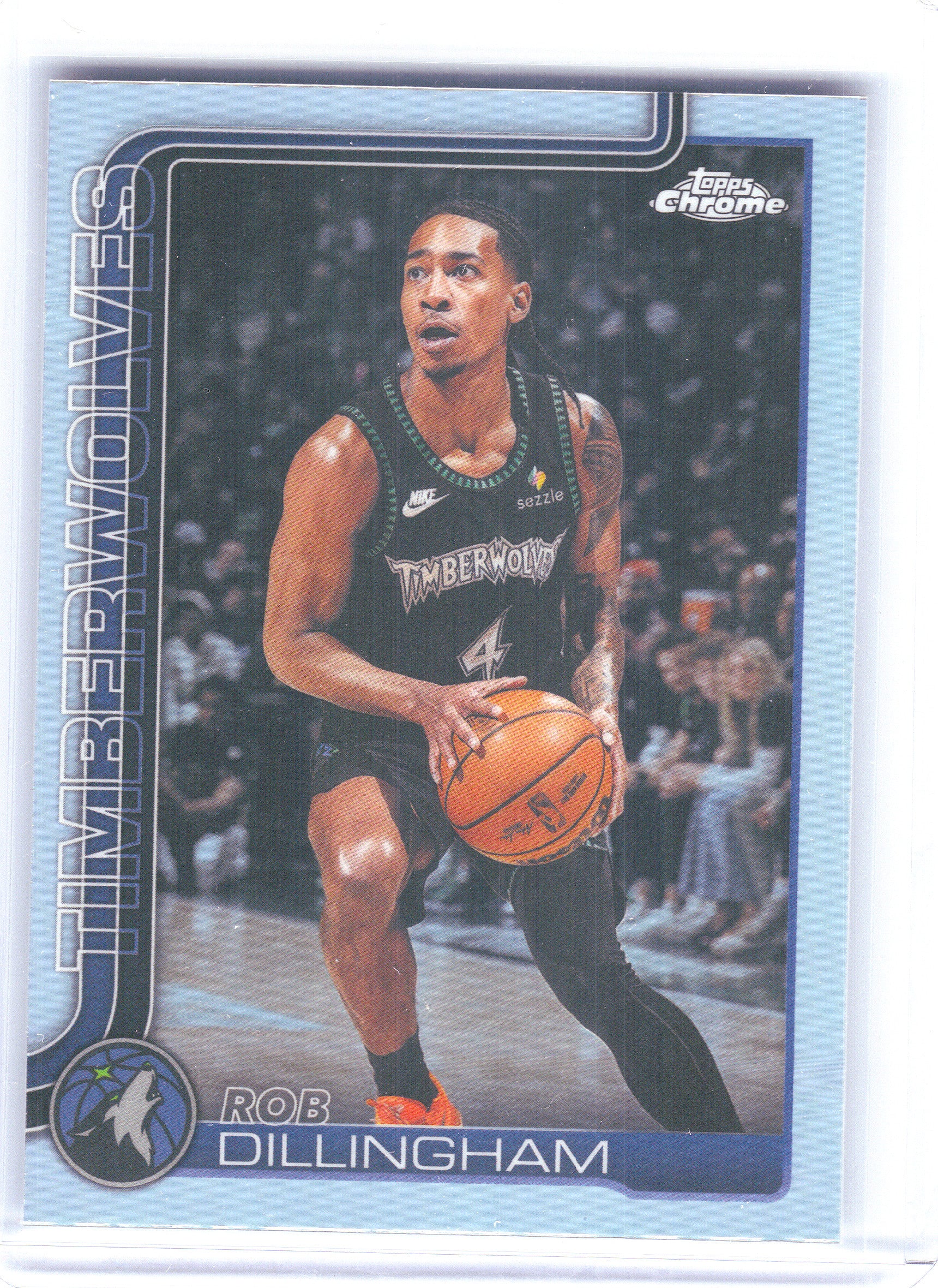 2025-26 Topps Chrome Update #105 Rob Dillingham Refractor Minnesota Timberwolves