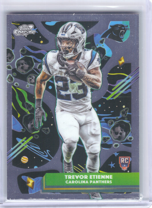 2025 Topps Chrome Cosmic #115 Trevor Etienne Carolina Panthers RC