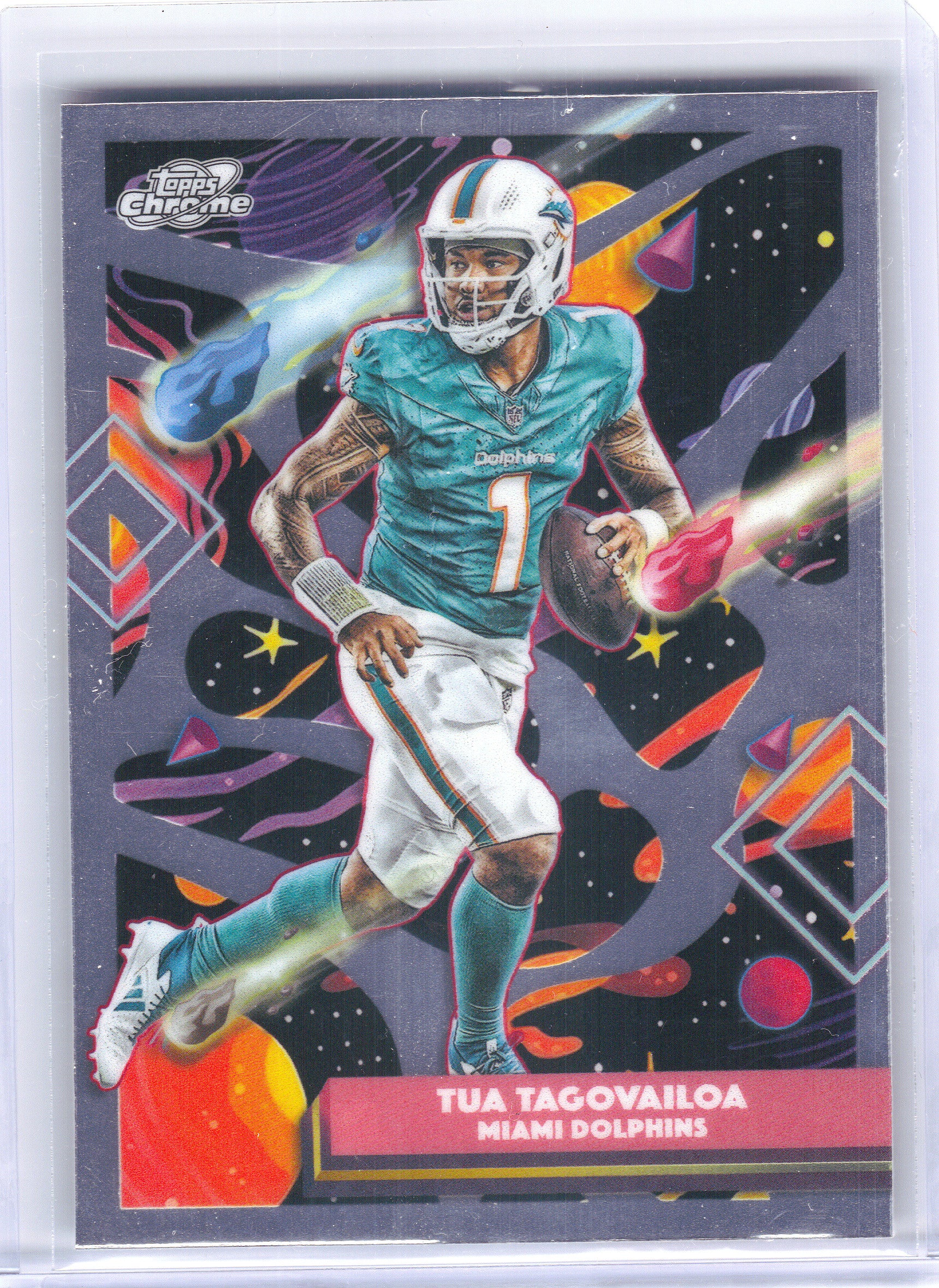 2025 Topps Chrome Cosmic #59 Tua Tagovailoa Miami Dolphins