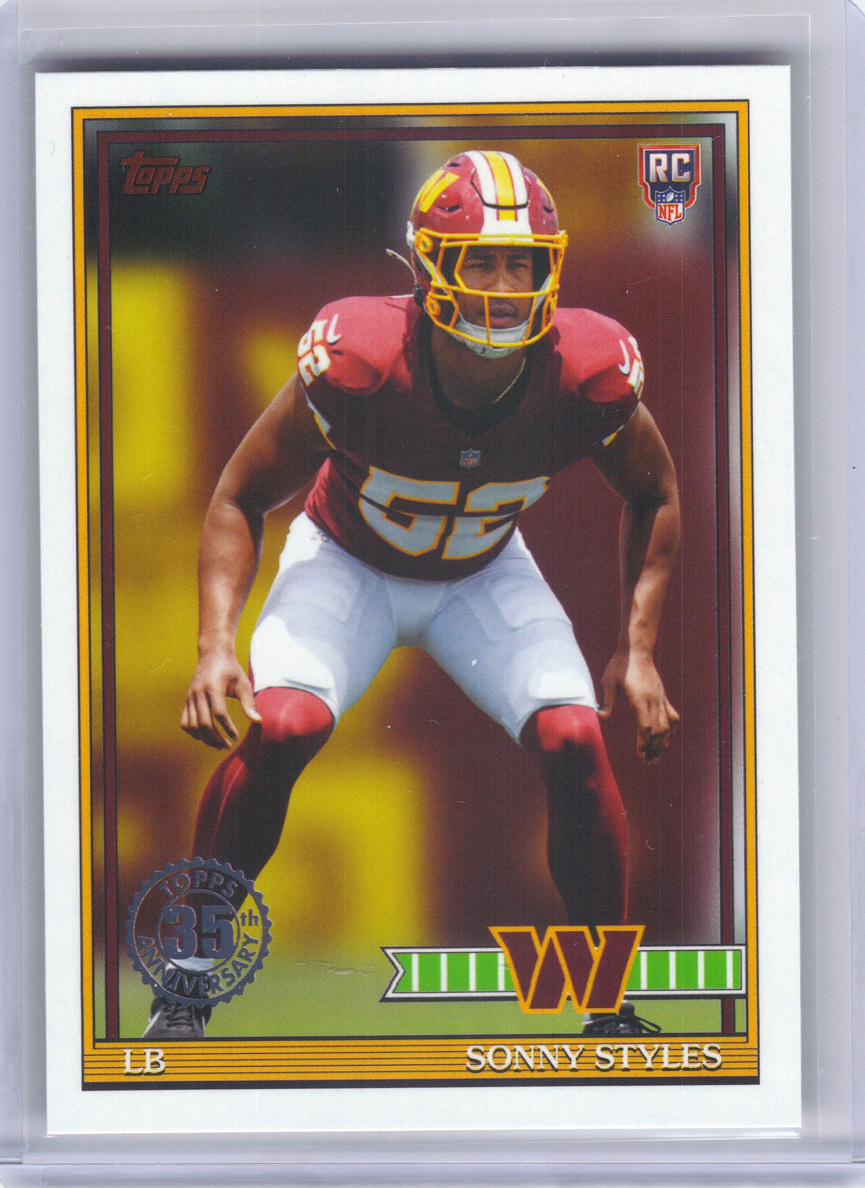 2026 Topps Flagship #91TR-47 Sonny Styles 1991 Topps Football Rookies Washington Commanders