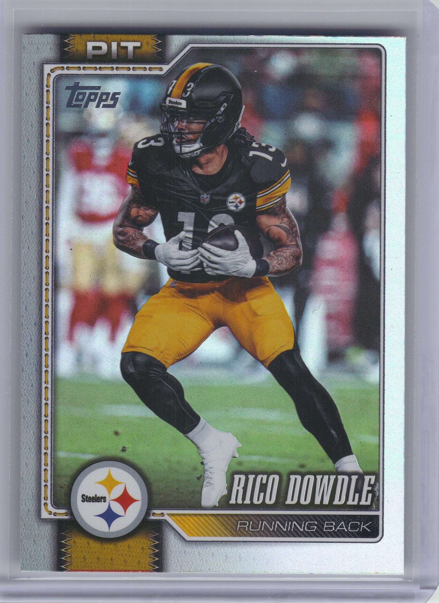 2026 Topps Flagship #30 Rico Dowdle Holo Foil Pittsburgh Steelers