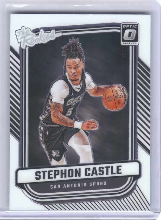 2024-25 Donruss Optic #4 Stephon Castle The Rookies San Antonio Spurs