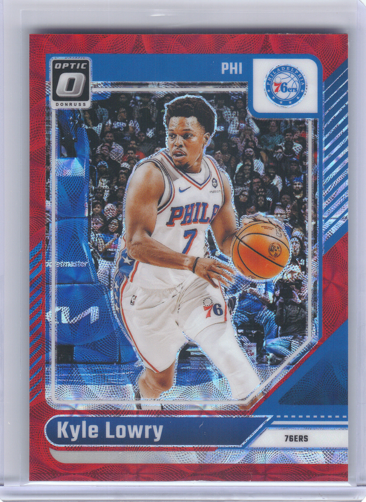 2024-25 Donruss Optic #69 Kyle Lowry Red International Philadelphia 76ers