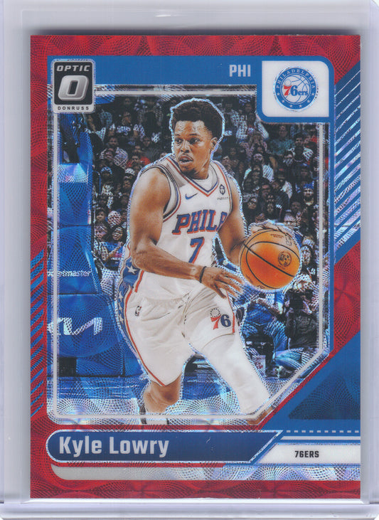 2024-25 Donruss Optic #69 Kyle Lowry Red International Philadelphia 76ers