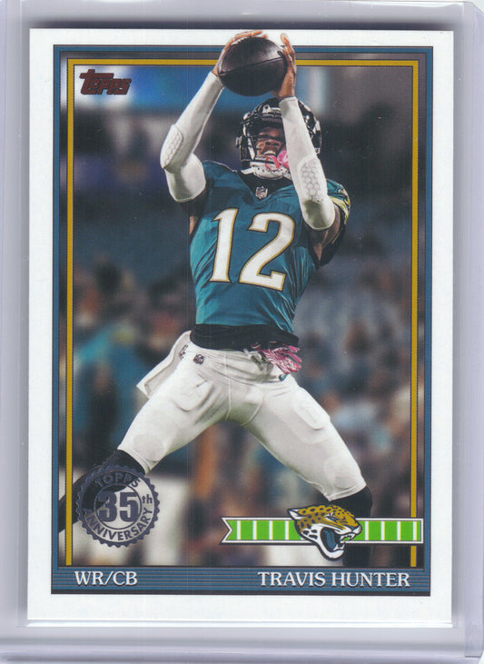 2026 Topps Flagship #91TF-2 Travis Hunter 1991 Topps Football Jacksonville Jaguars