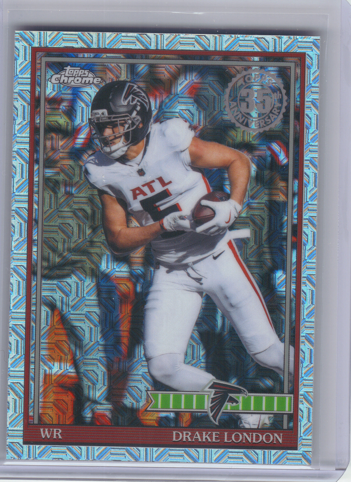 2026 Topps Flagship #91TC-5 Drake London 1991 Topps Football Chrome Atlanta Falcons
