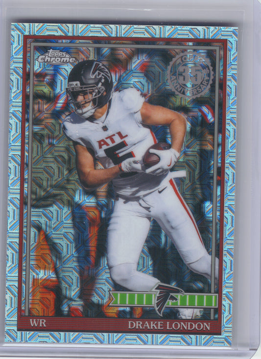 2026 Topps Flagship #91TC-5 Drake London 1991 Topps Football Chrome Atlanta Falcons