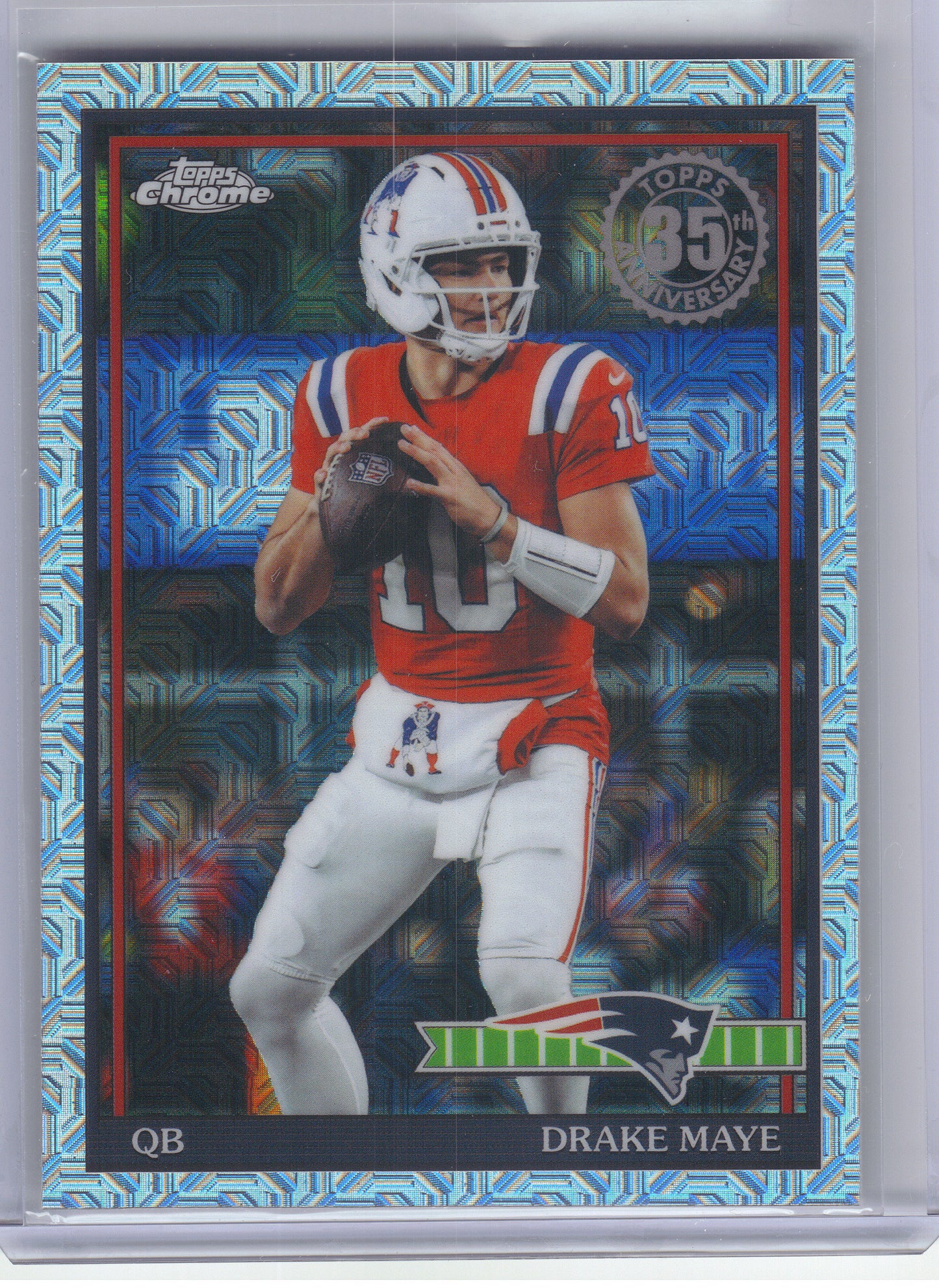 2026 Topps Flagship #91TC-46 Drake Maye 1991 Topps Football Chrome New England Patriots