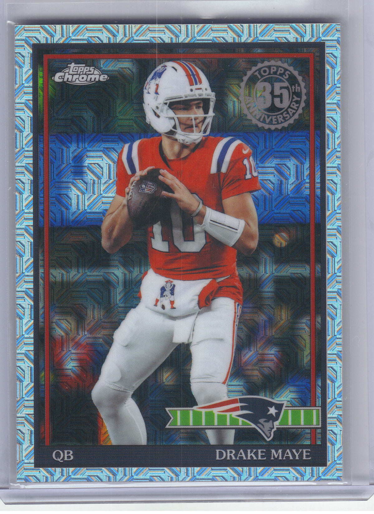 2026 Topps Flagship #91TC-46 Drake Maye 1991 Topps Football Chrome New England Patriots