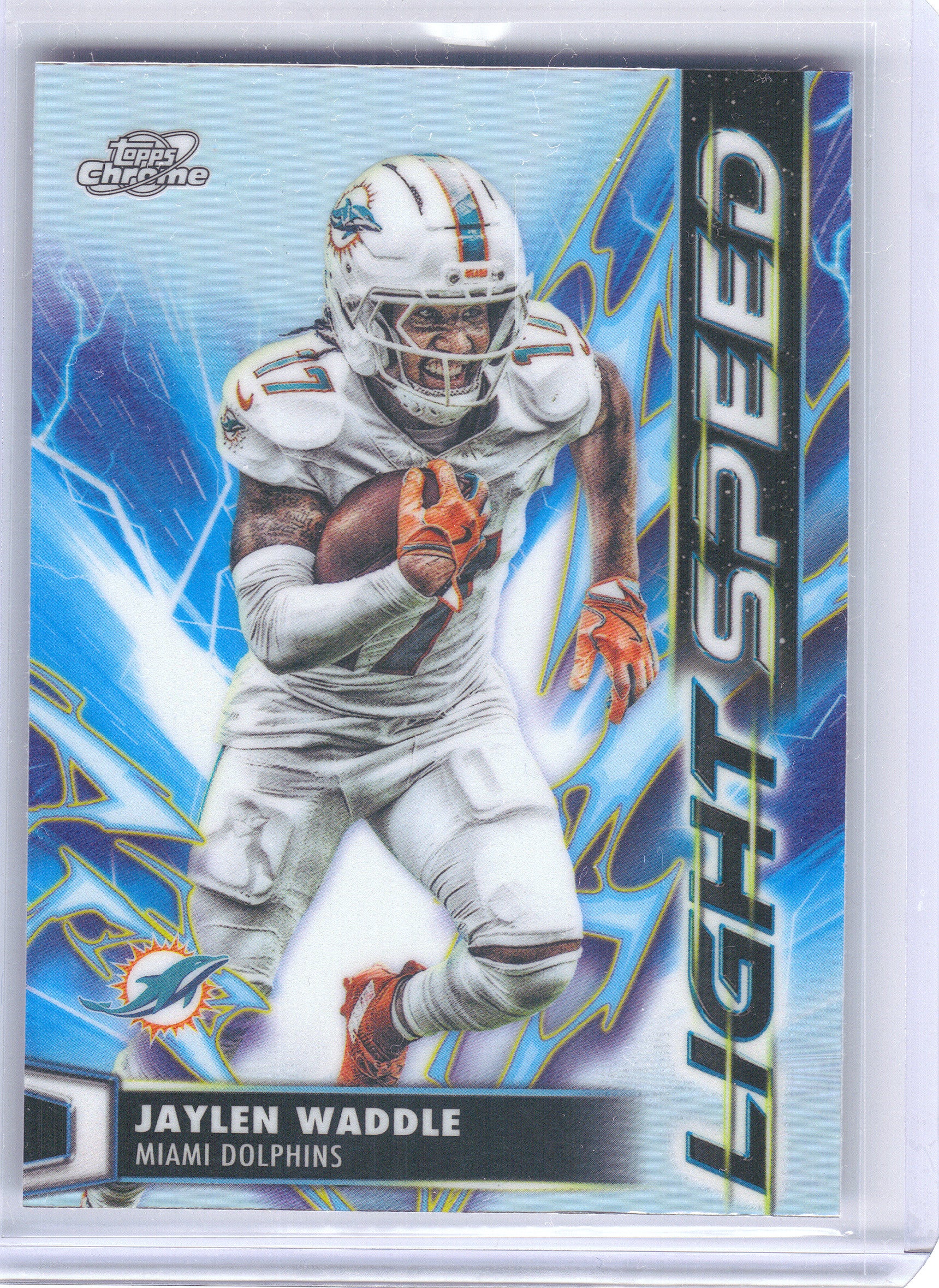 2025 Topps Chrome Cosmic #LS-31 Jaylen Waddle Light Speed Miami Dolphins