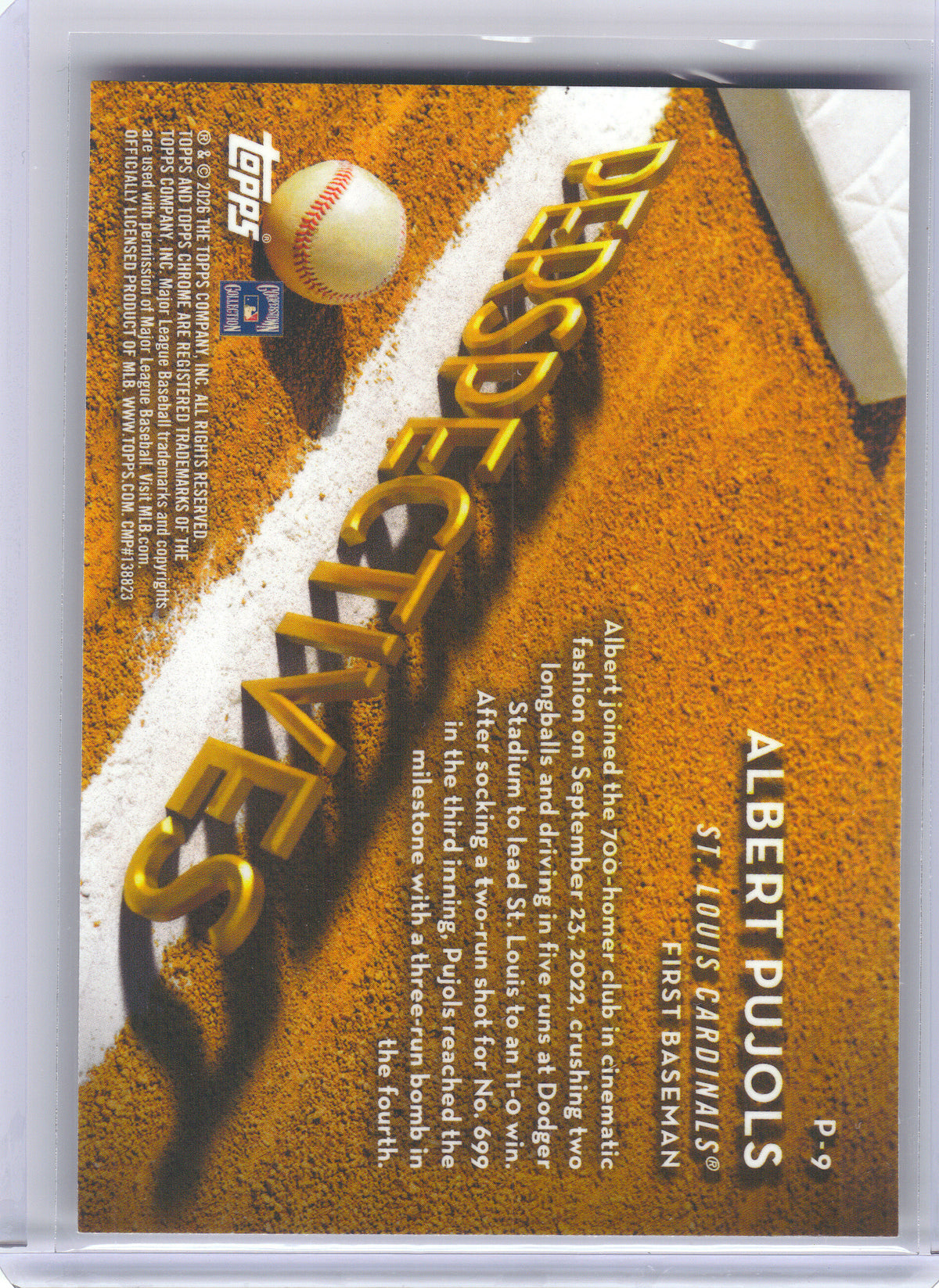 2026 Topps Chrome #P-9 Albert Pujols Perspectives St. Louis Cardinals