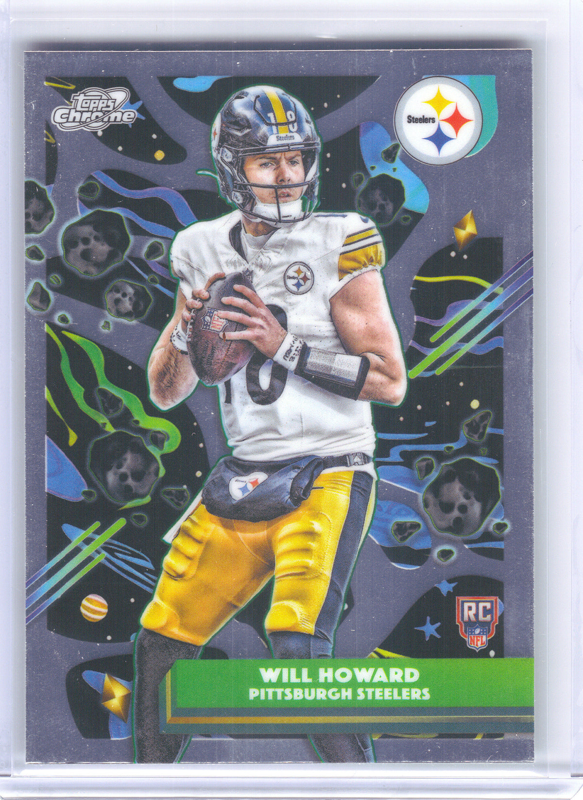 2025 Topps Chrome Cosmic #185 Will Howard Pittsburgh Steelers RC
