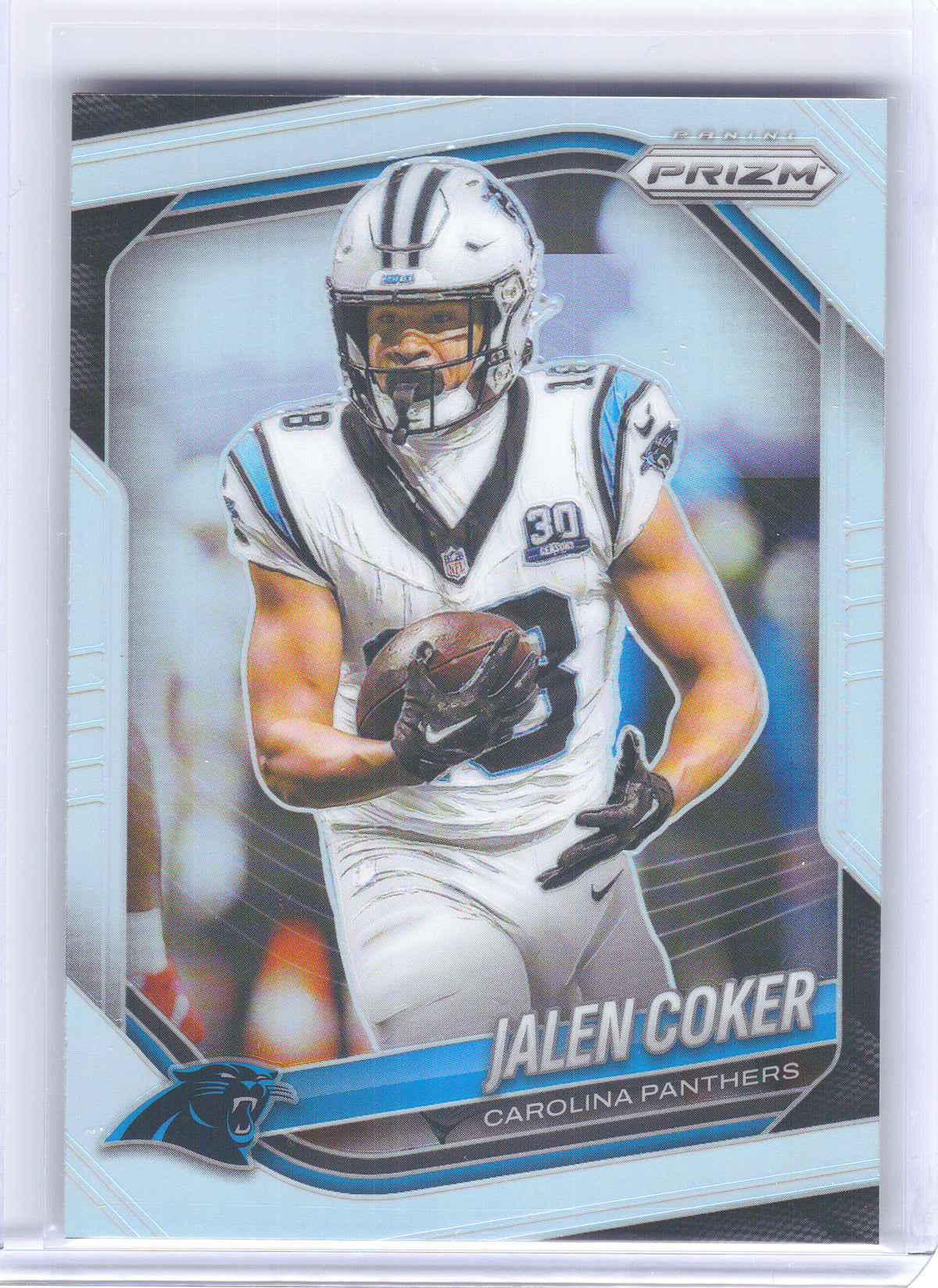 2025 Panini Prizm #55 Jalen Coker Silver Carolina Panthers