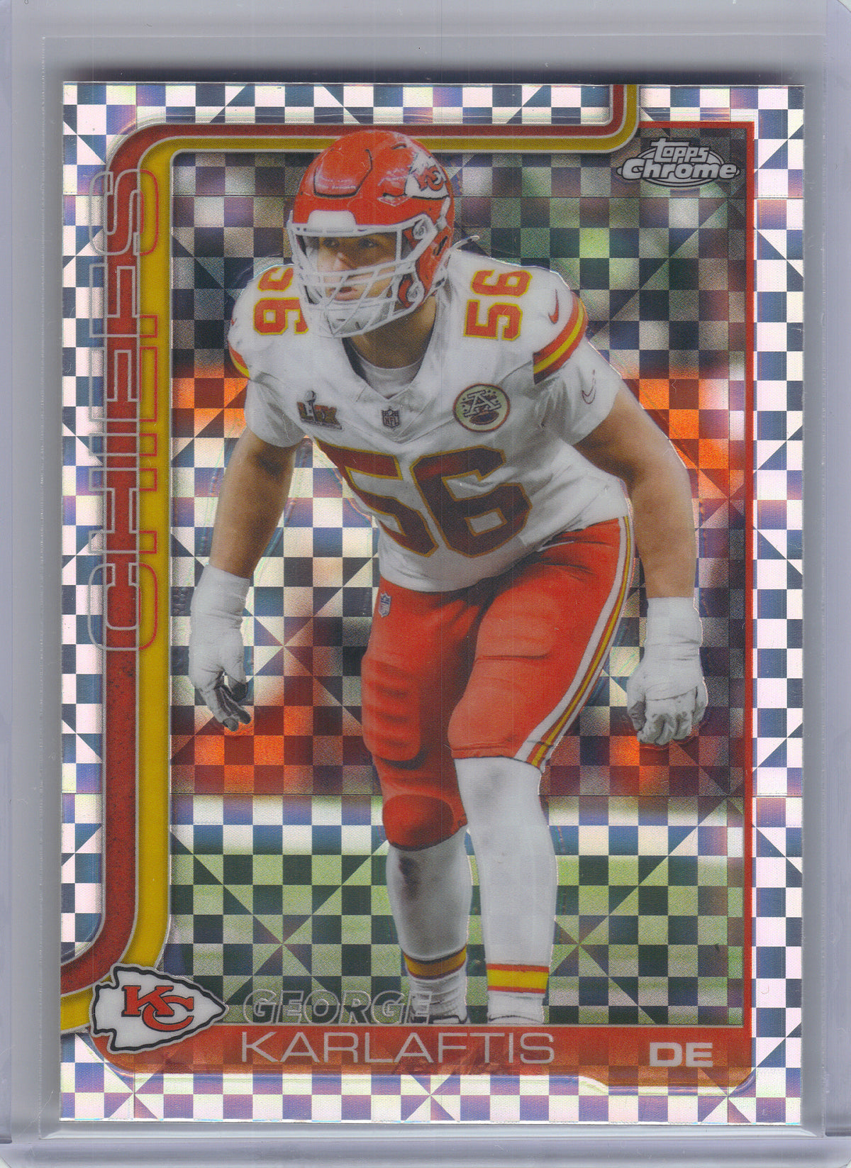 2025 Topps Chrome #152 George Karlaftis X-Fractor Kansas City Chiefs