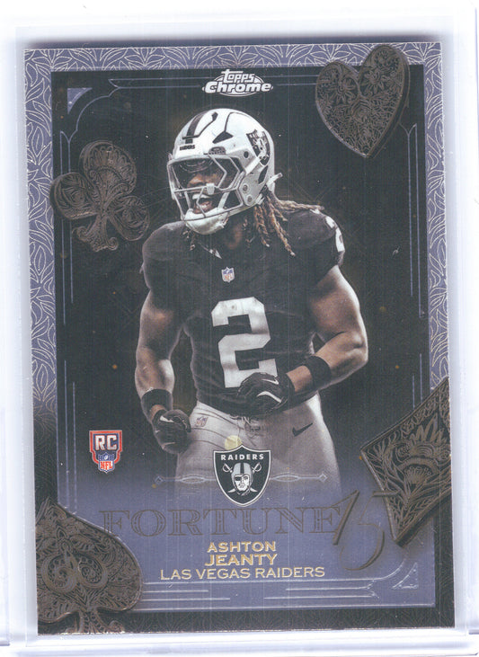2025 Topps Chrome #F15-24 Ashton Jeanty Fortune 15 Las Vegas Raiders