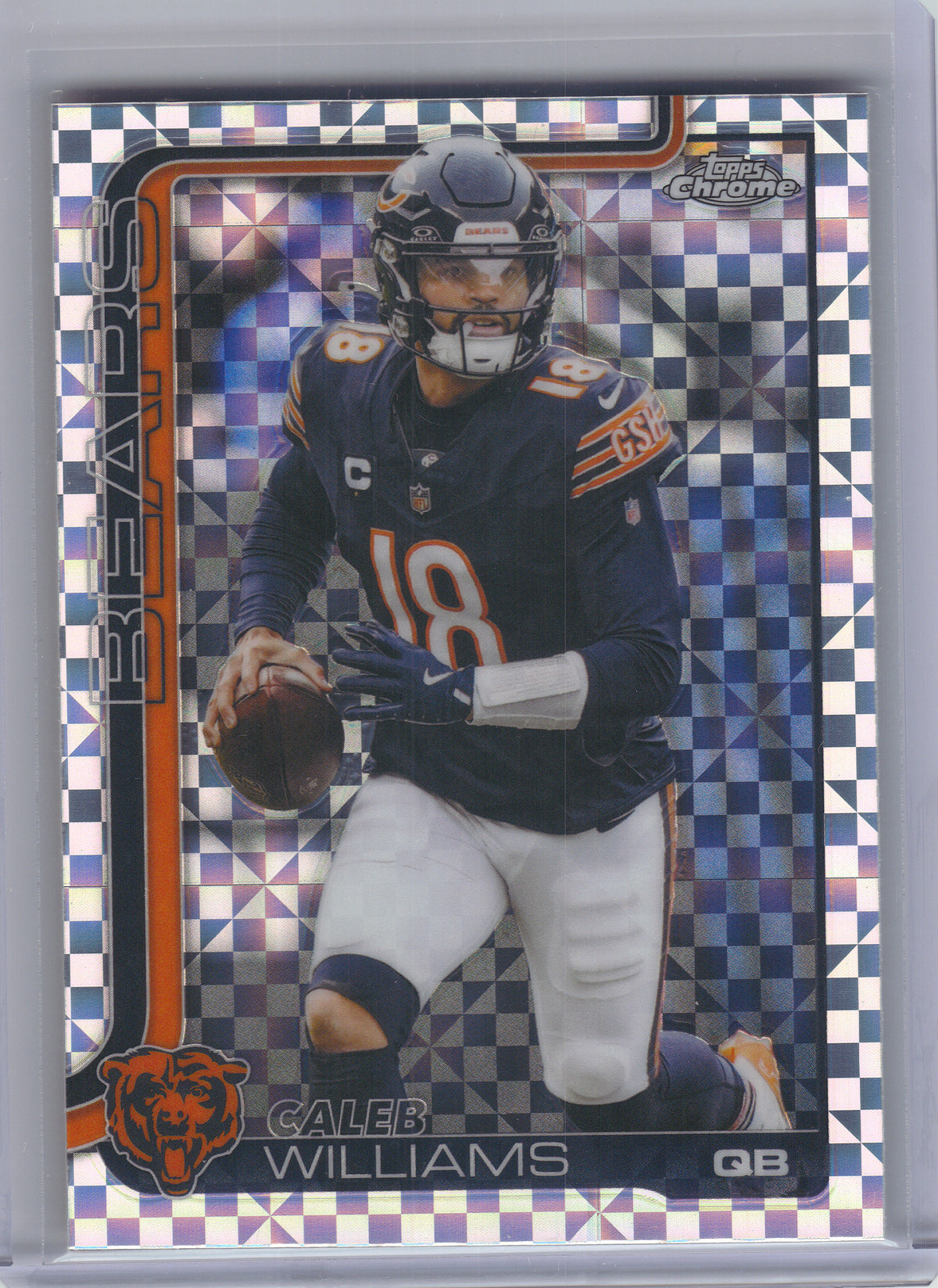 2025 Topps Chrome #52 Caleb Williams X-Fractor Chicago Bears