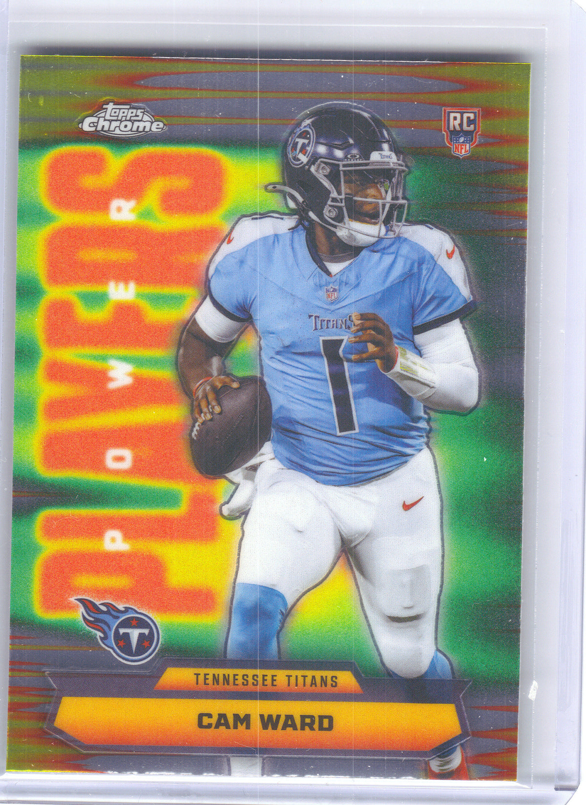 2025 Topps Chrome #PP-8 Cam Ward Power Players Tennessee Titans