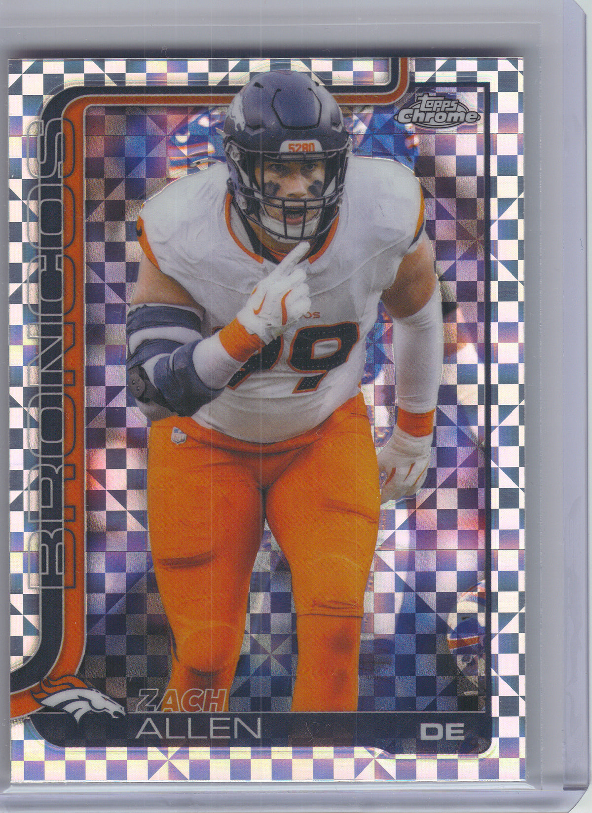 2025 Topps Chrome #95 Zach Allen X-Fractor Denver Broncos