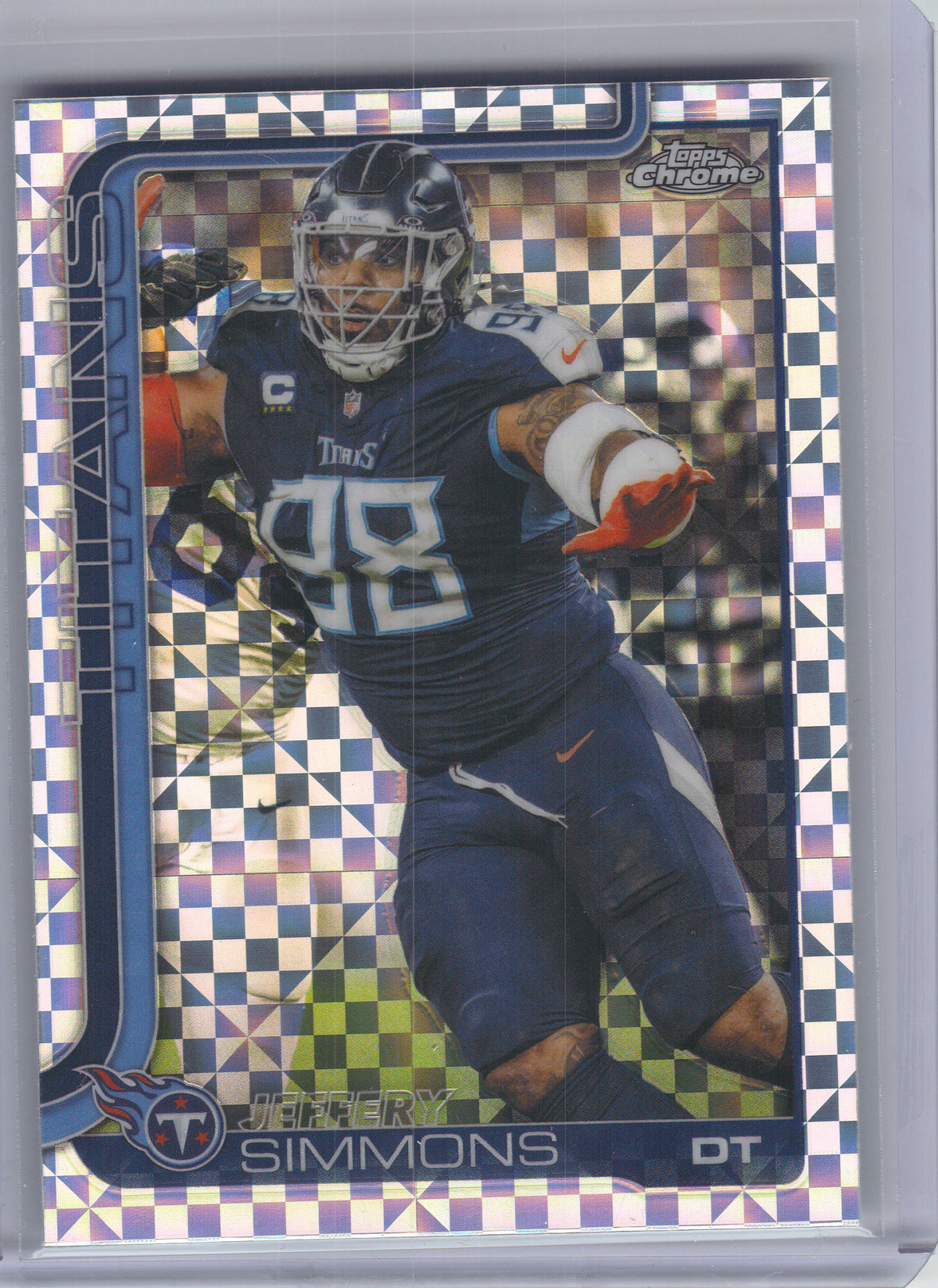 2025 Topps Chrome #289 Jeffery Simmons X-Fractor Tennessee Titans
