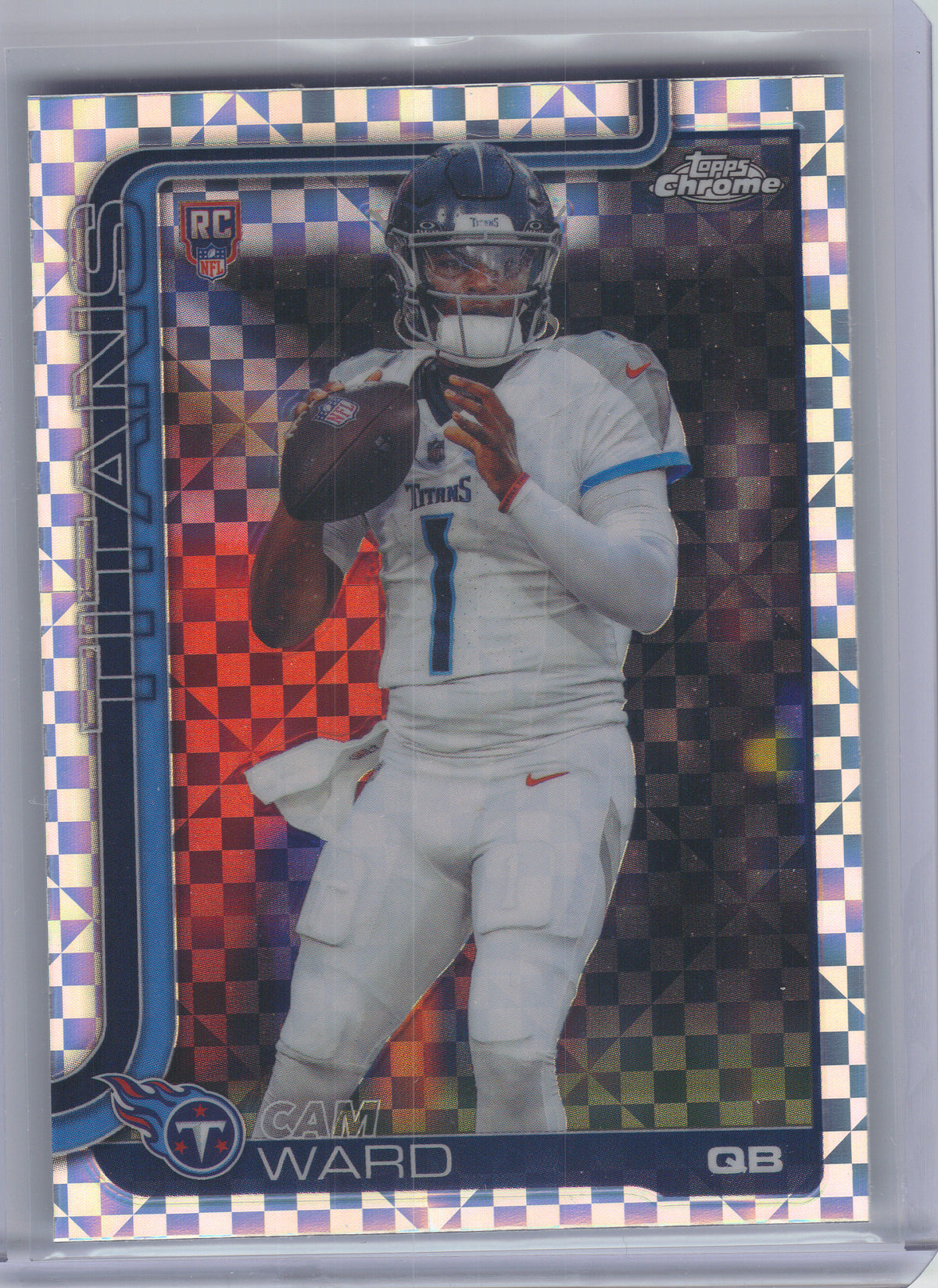 2025 Topps Chrome #314 Cam Ward X-Fractor Tennessee Titans RC