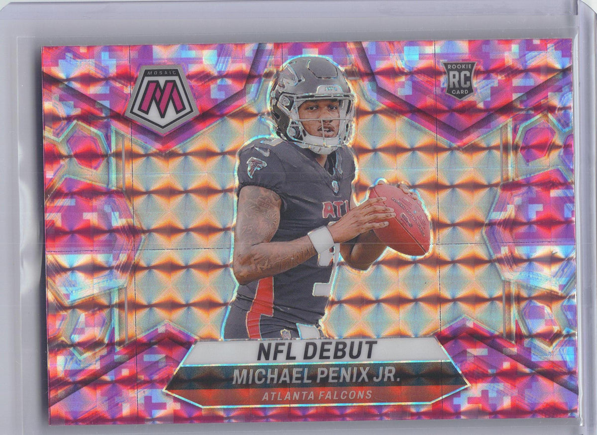 2024 Panini Mosaic #274 Michael Penix Jr. Mosaic Camo Pink Atlanta Falcons
