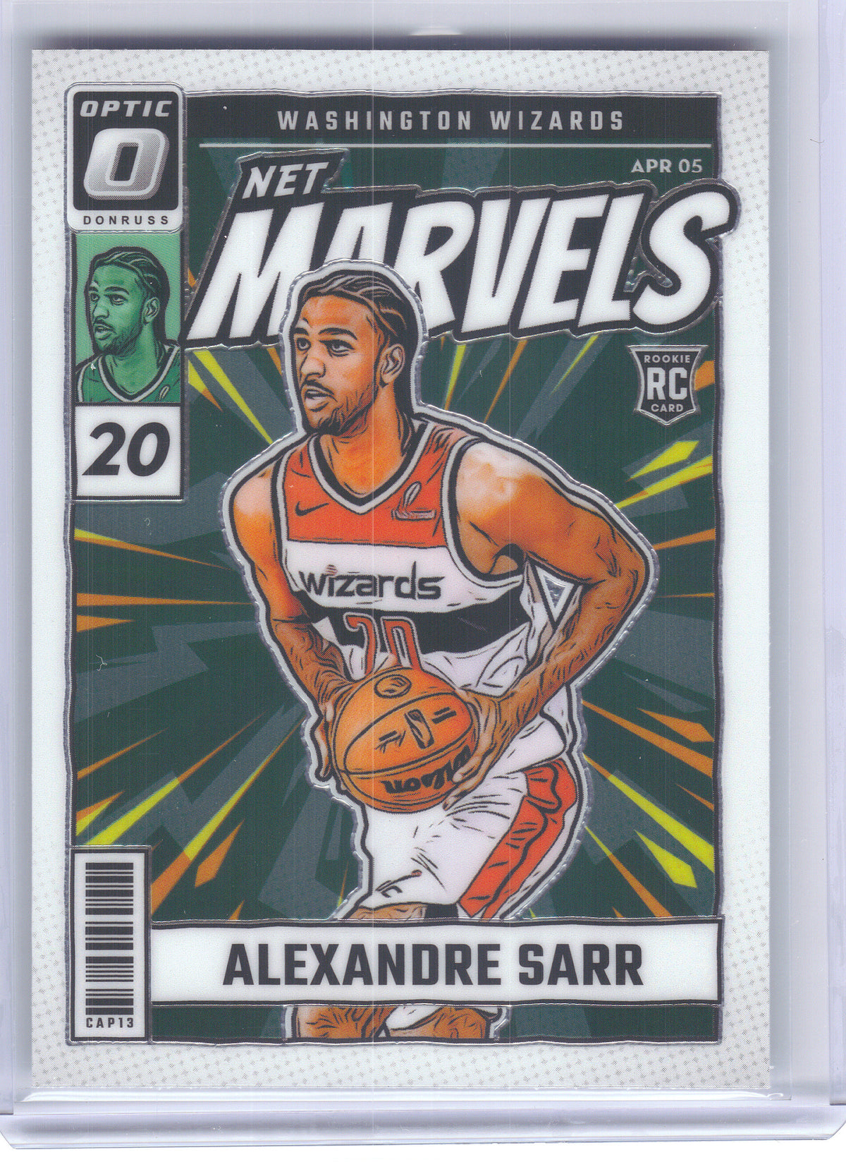 2024-25 Donruss Optic #7 Alexandre Sarr Net Marvels Washington Wizards