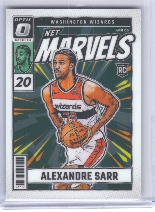 2024-25 Donruss Optic #7 Alexandre Sarr Net Marvels Washington Wizards