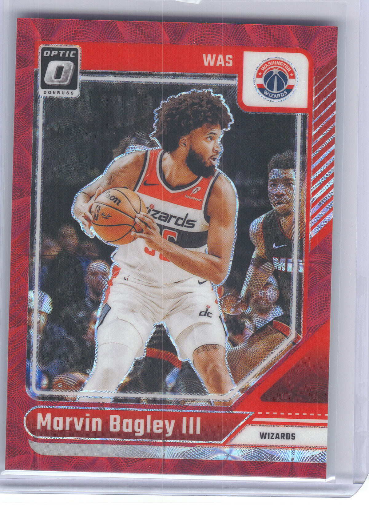 2024-25 Donruss Optic #43 Marvin Bagley III Red International Washington Wizards