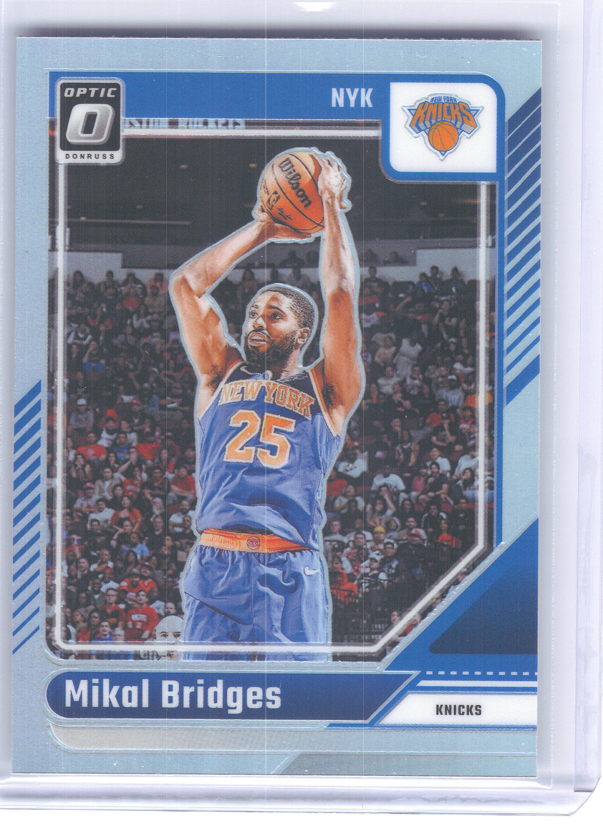 2024-25 Donruss Optic #217 Mikal Bridges Holo New York Knicks
