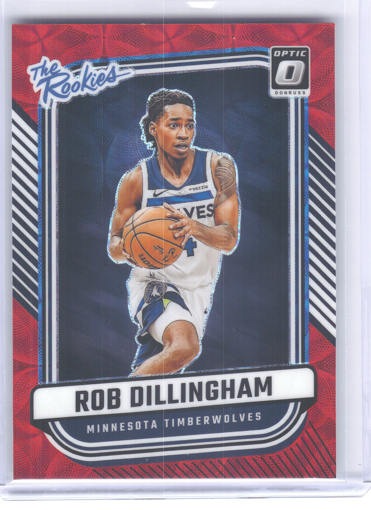 2024-25 Donruss Optic #5 Rob Dillingham The Rookies Red International Minnesota Timberwolves