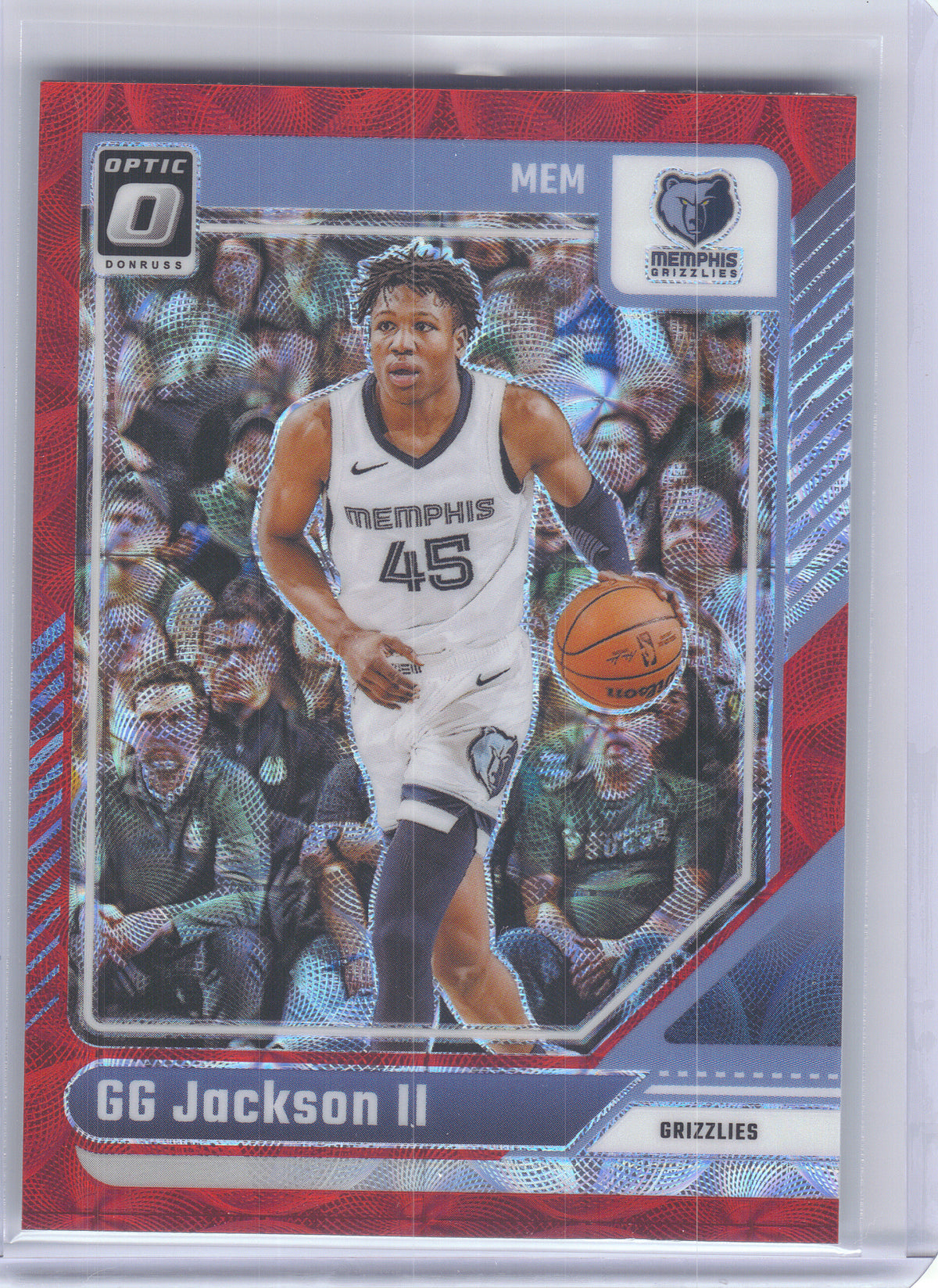 2024-25 Donruss Optic #12 GG Jackson II Red International Memphis Grizzlies