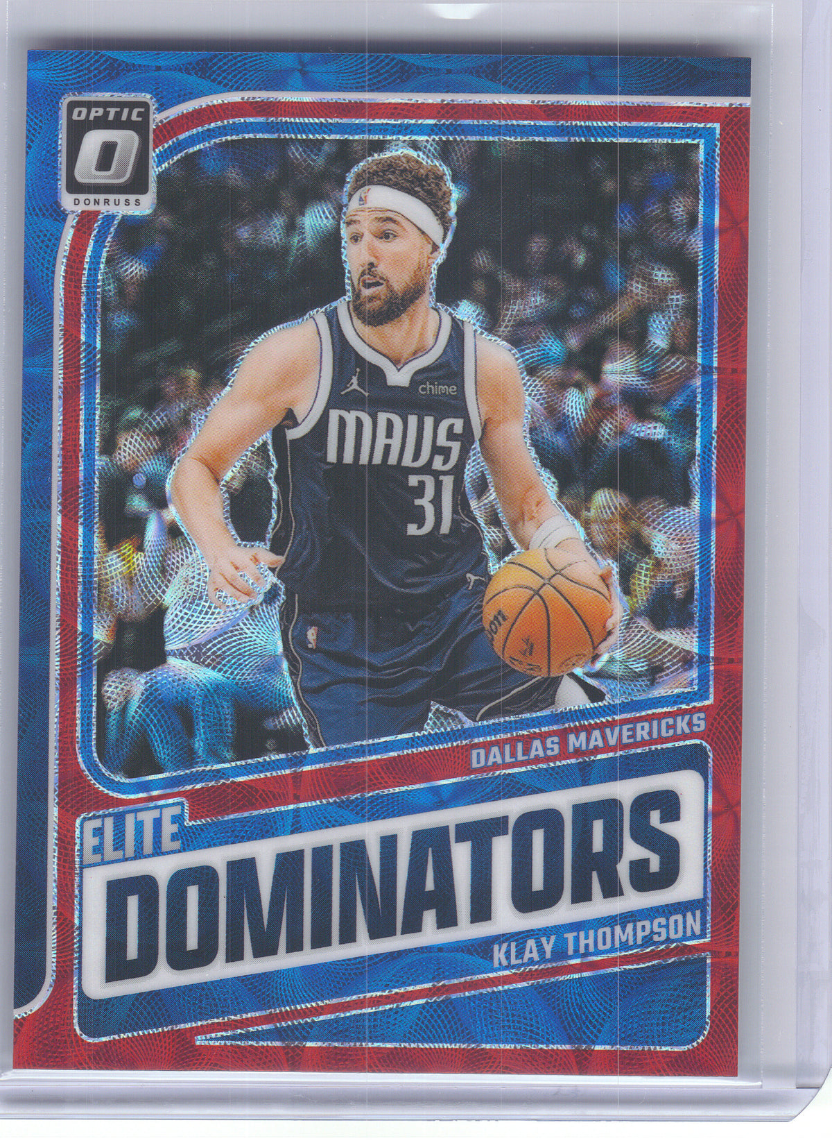 2024-25 Donruss Optic #3 Klay Thompson Elite Dominators Red International Dallas Mavericks