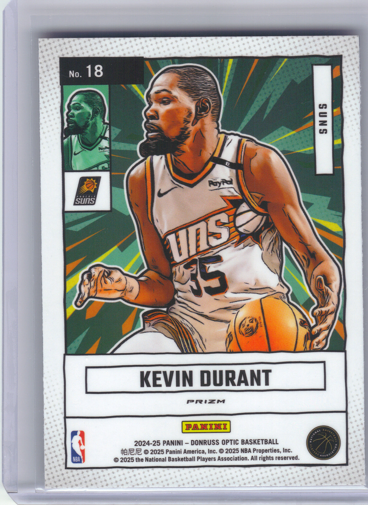 2024-25 Donruss Optic #18 Kevin Durant Net Marvels Holo Phoenix Suns