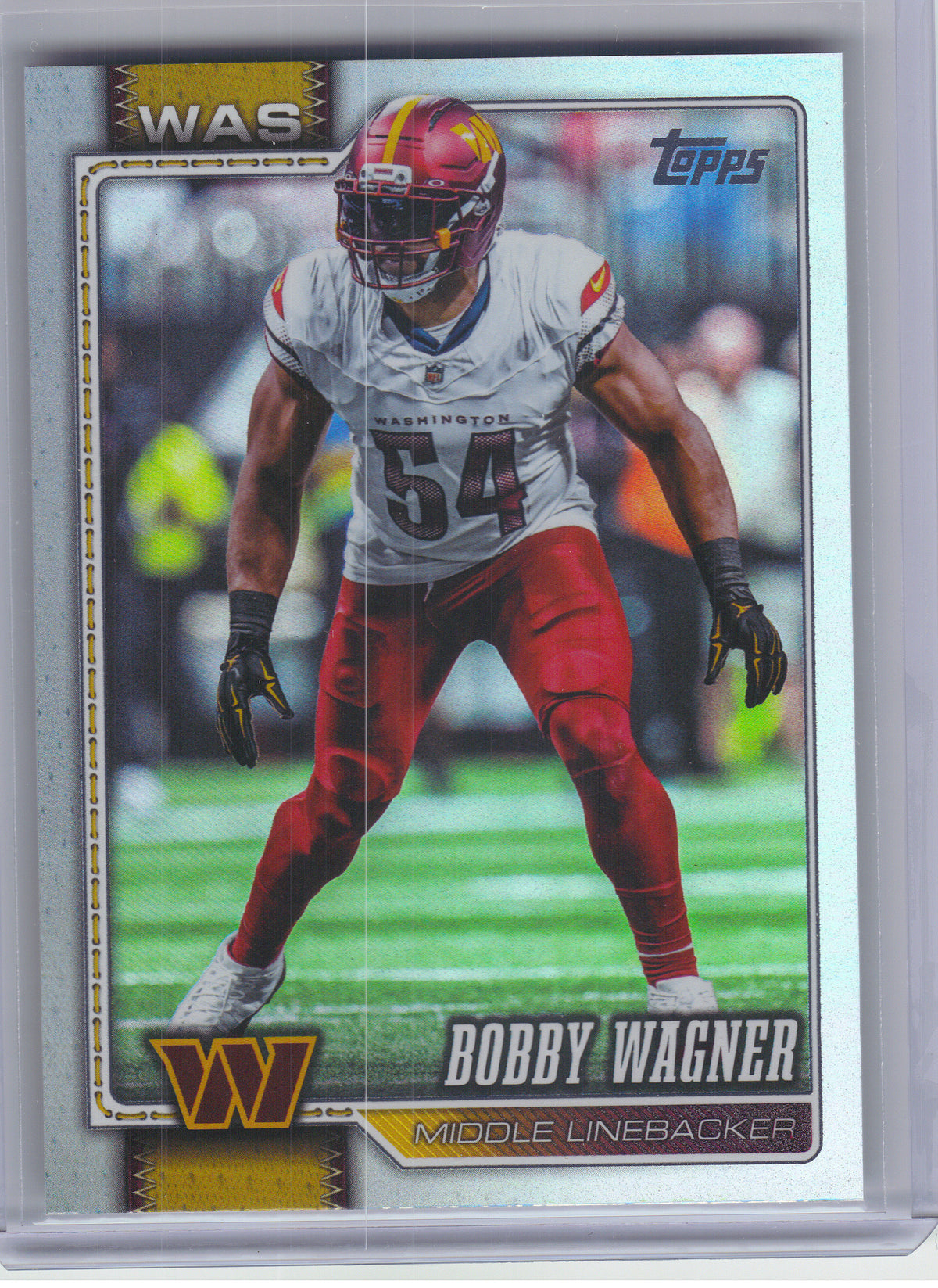 2026 Topps Flagship #260 Bobby Wagner Rainbow Foil Washington Commanders