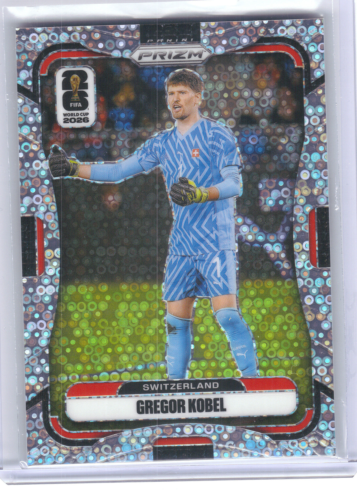 2026 Panini Prizm FIFA World Cup #418 Gregor Kobel Disco Prizms Switzerland