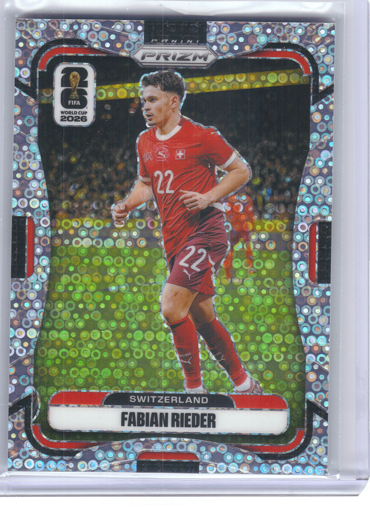 2026 Panini Prizm FIFA World Cup #421 Fabian Rieder Disco Prizms Switzerland