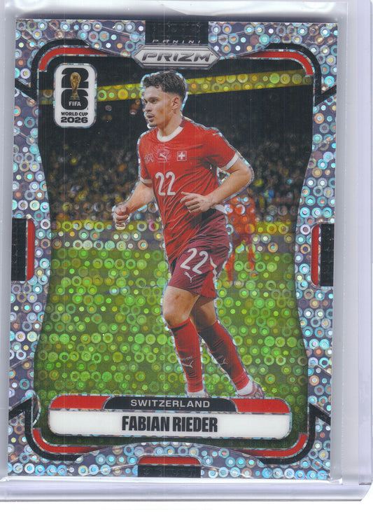 2026 Panini Prizm FIFA World Cup #421 Fabian Rieder Disco Prizms Switzerland