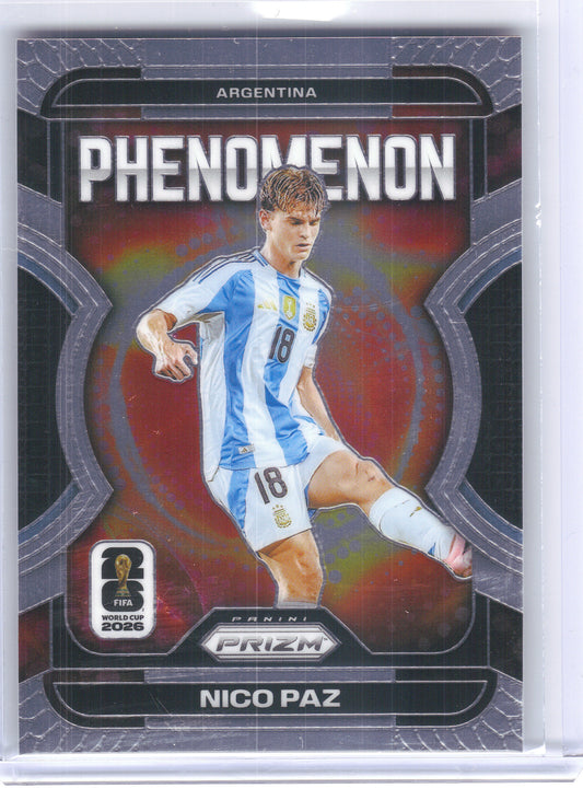 2026 Panini Prizm FIFA World Cup #13 Nico Paz Phenomenon Argentina
