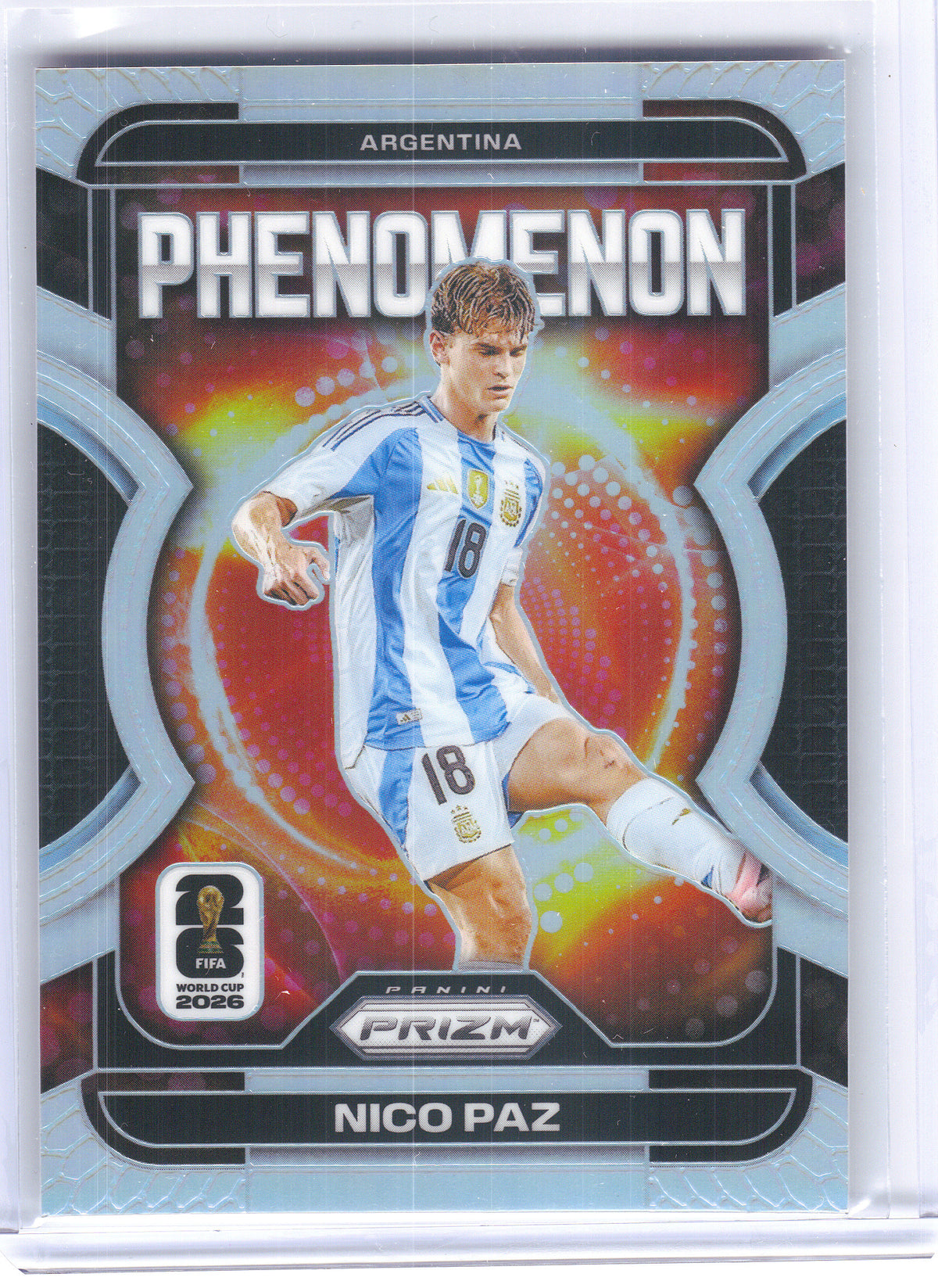 2026 Panini Prizm FIFA World Cup #13 Nico Paz Phenomenon Silver Prizms Argentina