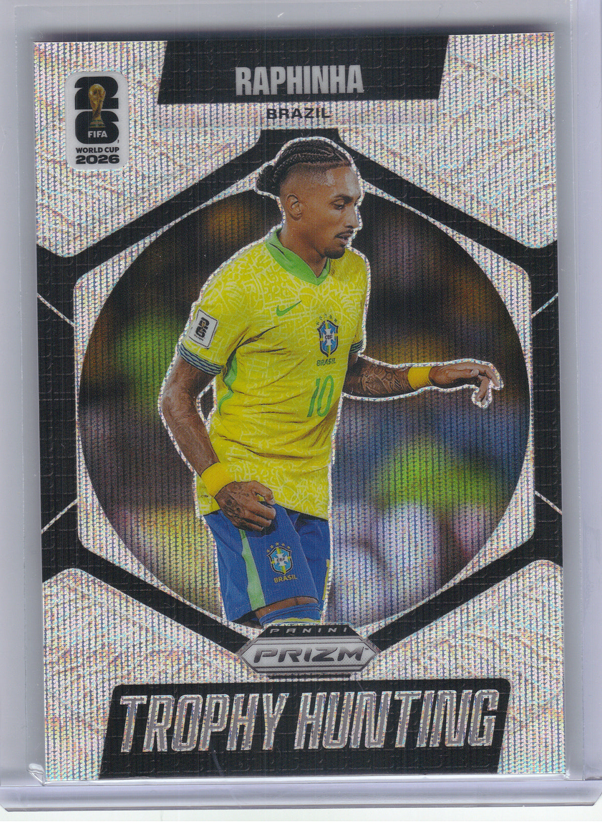 2026 Panini Prizm FIFA World Cup #3 Raphinha Trophy Hunting Wave Prizms Brazil