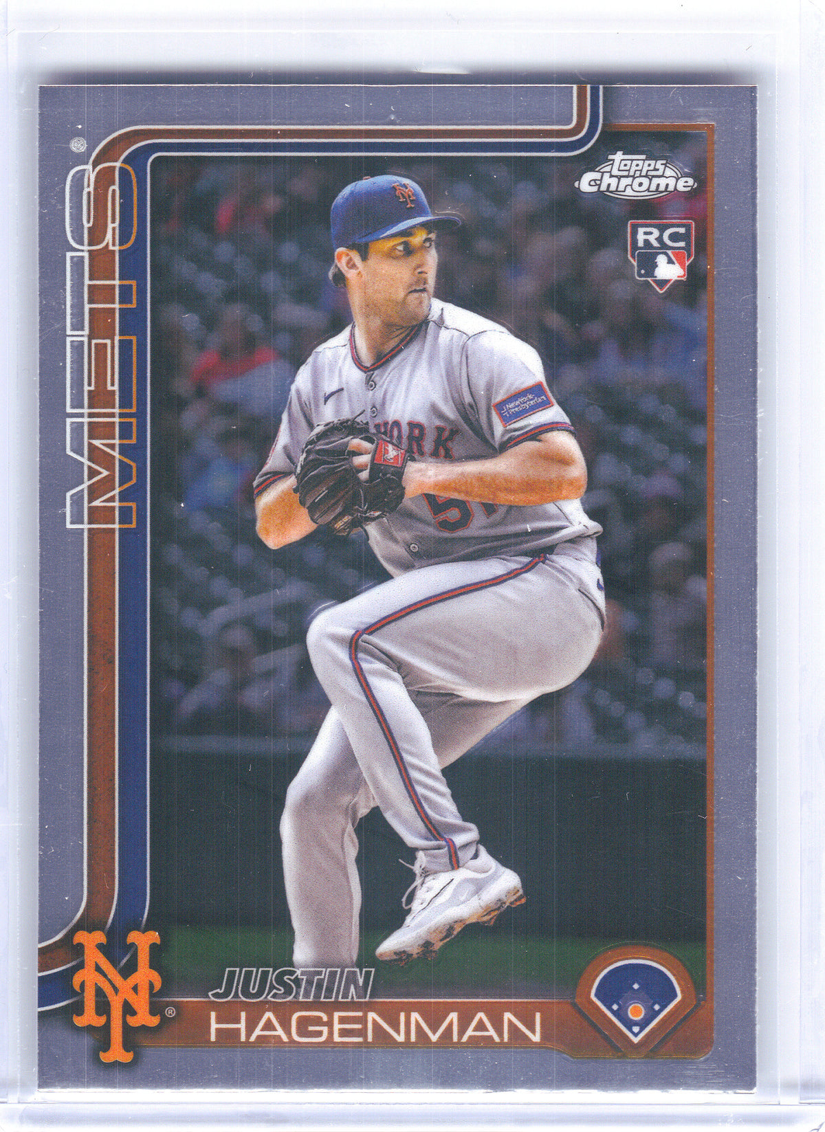 2025 Topps Chrome Update #USC61 Justin Hagenman New York Mets RC