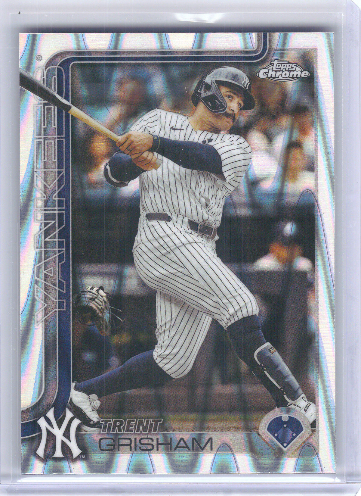 2025 Topps Chrome Update #USC54 Trent Grisham RayWave Refractor New York Yankees