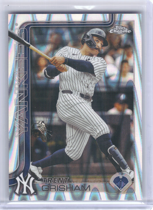 2025 Topps Chrome Update #USC54 Trent Grisham RayWave Refractor New York Yankees